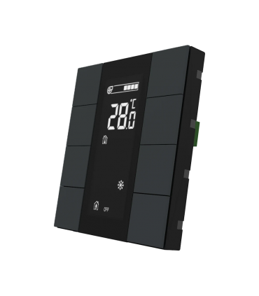 iSwitch+ - 8 Buton Secure Matt Anthracite Plastic w/LCD + AQI