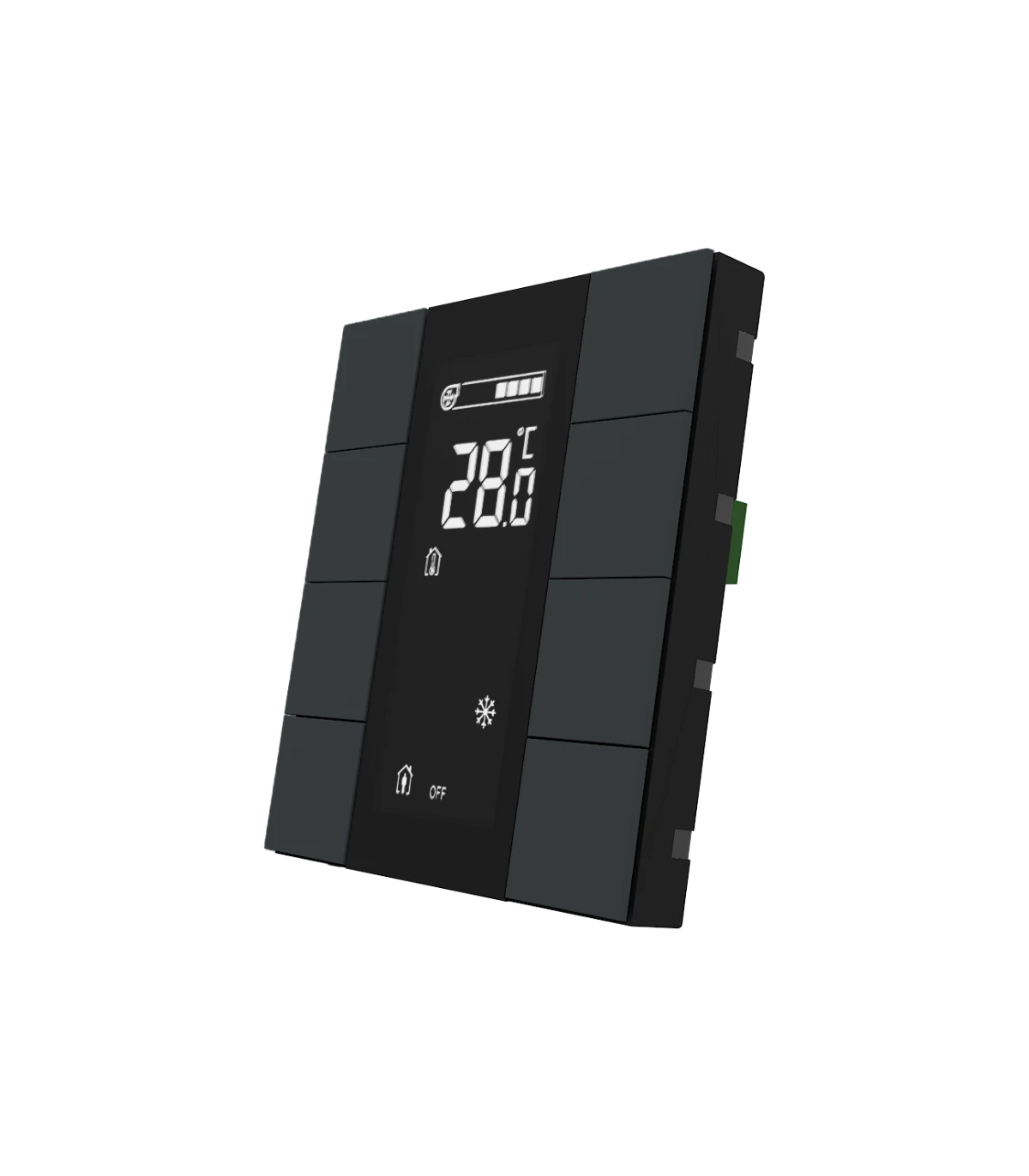 iSwitch+ - 8 Buton Secure Matt Anthracite Plastic w/LCD + AQI