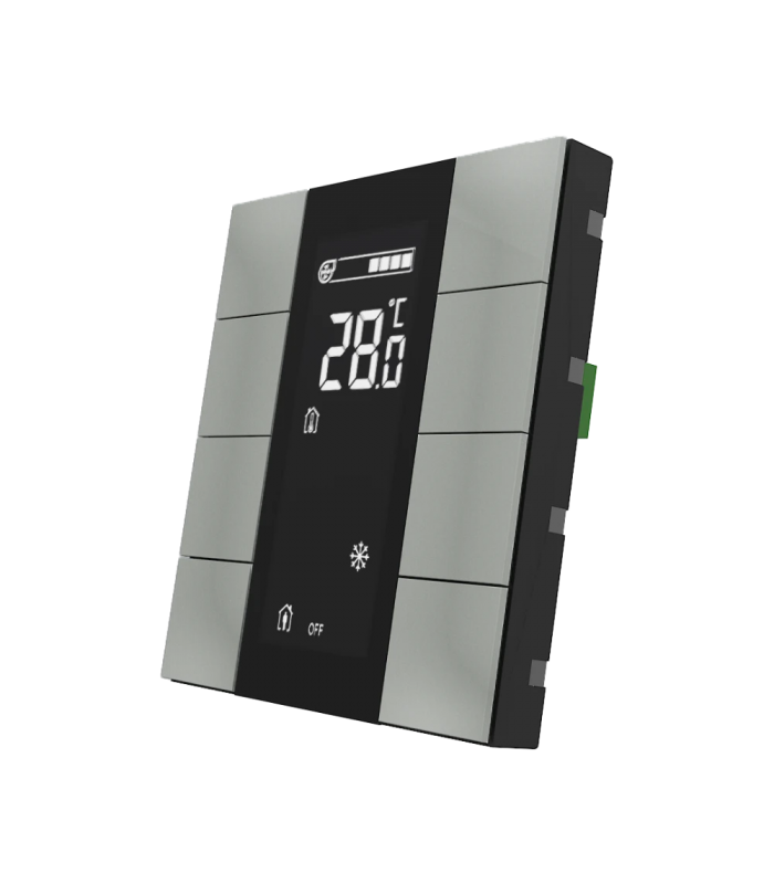 iSwitch+ - 8 Buton Secure Metallic Gray Plastic w/LCD + AQI