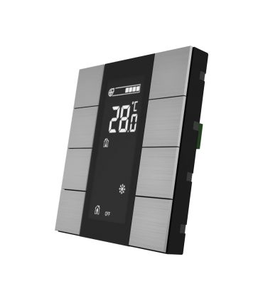 iSwitch+ - 8 Buton Secure Natural Aluminium w/LCD + AQI
