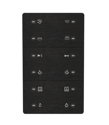 iXm KNX Secure 12 Buton Aluminium Blk